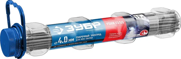 Электрод сварочный УОНИ 13/55 с основным покрытием, d 4.0 х 350 мм, 1,2 кг в ПВХ тубе, Профессионал. ЗУБР — фото 3