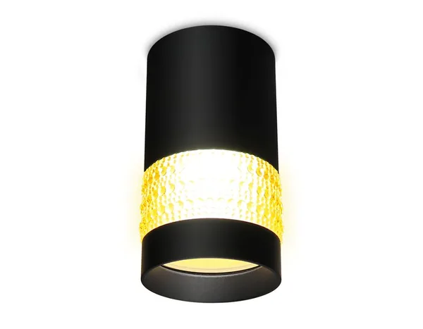 Накладной точечный светильник TN375 SBK/TI черный песок/янтарь GU5.3 D65*117 Ambrella Light