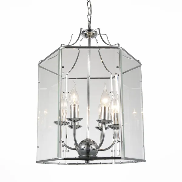 Люстра подвесная Хром/Прозрачный E14 6*40Вт SL228.103.06 ST LUCE