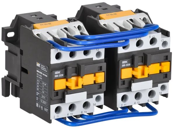 Контактор КМИ-23230 реверс 32А 400В/АС3 2НО IEK