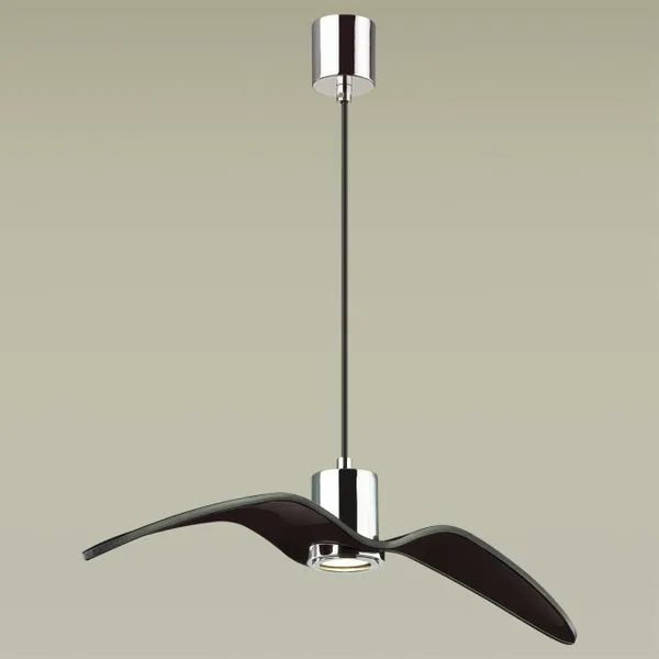 Подвес GU10 1*5W BIRDS чёрный/хром/стекло B ODEON LIGHT — фото 3