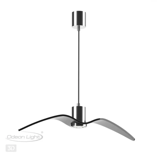 Подвес GU10 1*5W BIRDS чёрный/хром/стекло B ODEON LIGHT — фото 5