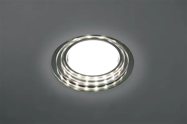 Светильник встраиваемый с белой LED подсветкой Feron CD5024 потолочный GX53 без лампы, матовый — фото 2