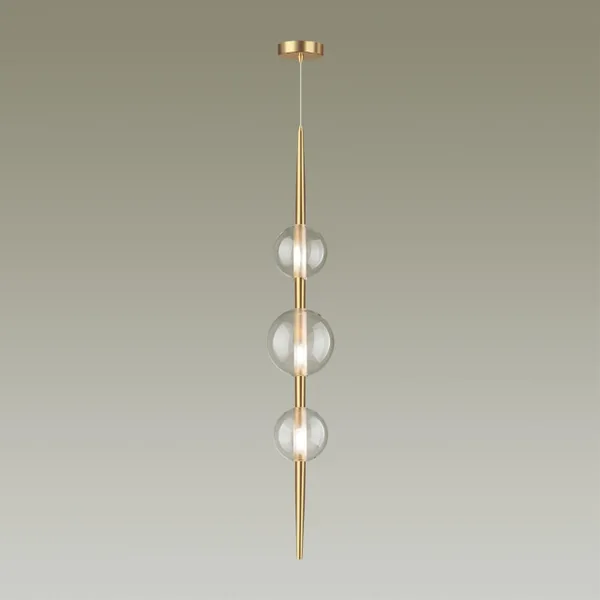 Подвес G9 3*5W LAZIA бронзовый/прозрачный/стекло ODEON LIGHT — фото 3