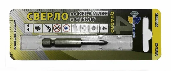 Сверло по керамике и стеклу квадро 4мм 440004 Trio-Diamond — фото 2