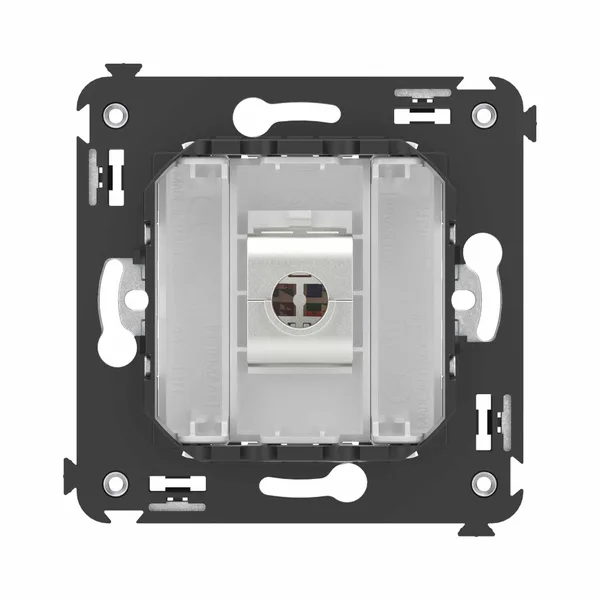 Компьютерная розетка RJ-45 без шторки в стену, кат.6 одинарная экранированная, "Avanti", "Белое облако" DKC — фото 4
