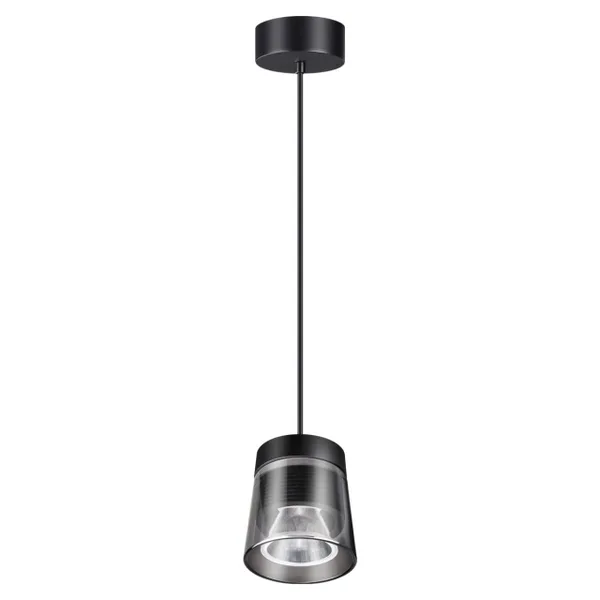 Св-к накл.св/д,длина провода 2м IP20 LED 4000K 20W корпус черн./плафон дымч.ARTIK NOVOTECH