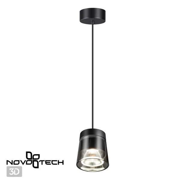 Св-к накл.св/д,длина провода 2м IP20 LED 4000K 20W корпус черн./плафон дымч.ARTIK NOVOTECH — фото 3