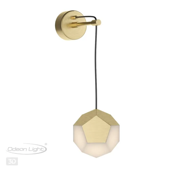 Настенный св-к LED 7W 420Лм IP20 BINGO золото ODEON LIGHT — фото 3