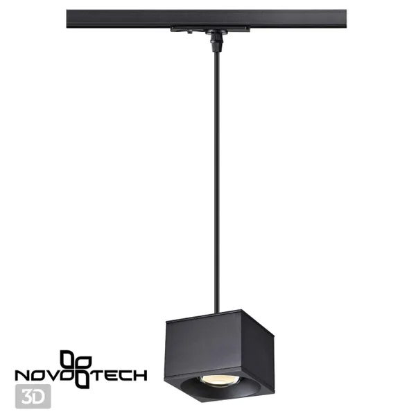 Св-к трековый,провод 1.2м IP20 LED 4000К 12W 220V черный PATERA B NOVOTECH — фото 3