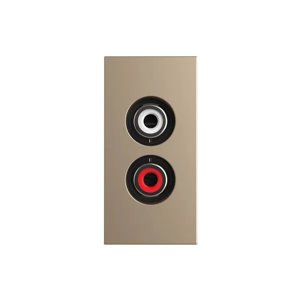 Розетка мультимедийная AUDIO RCA золотая (механизм) Livolo — фото 2