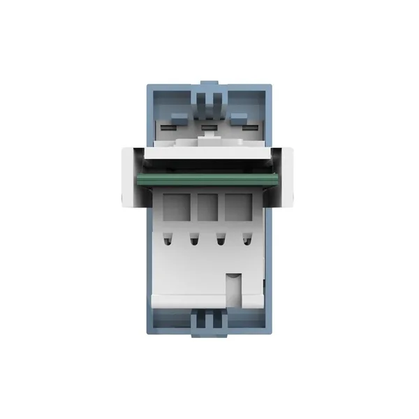 Розетка телефонная RJ-11 кат. 3, цвет синий (механизм) Livolo — фото 4