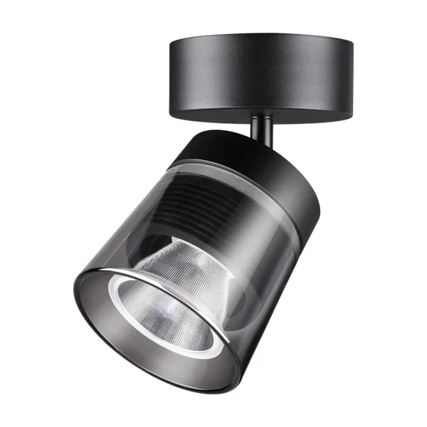 Св-к накл.св/д IP20 LED 4000K 20W 175-245V корпус черный/плафон дымчатый ARTIK NOVOTECH