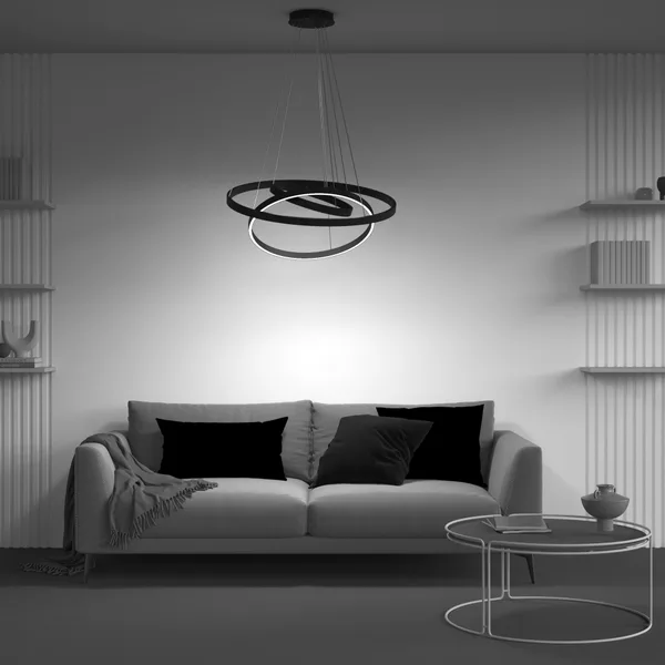 Подвесной светильник LED 107Вт Черный IP20 Rim MOD058PL-L100BK Maytoni — фото 2