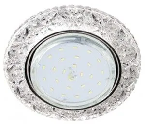 Св-к GX53 H4 LD7040 круг "Бабочки" прозрачный/хром 35x125 Ecola
