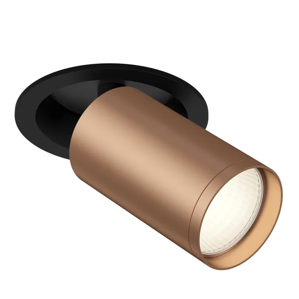 Встраиваемый светильник 1*GU10 10Вт Черный и Медь матовая IP20 FOCUS S C048CL-1BC Technical Maytoni
