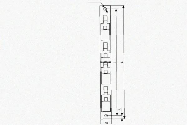 Стойка кронштейна рожкового криволинейного К1351.001-03 порошок (черный), 5 рожков, L690, S3,0 Курганский ЗЭМИ — фото 2