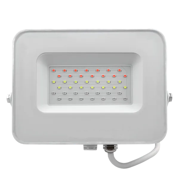 Прожектор светодиодный ДО-30w RGB IP65 белый корпус Jazzway — фото 3
