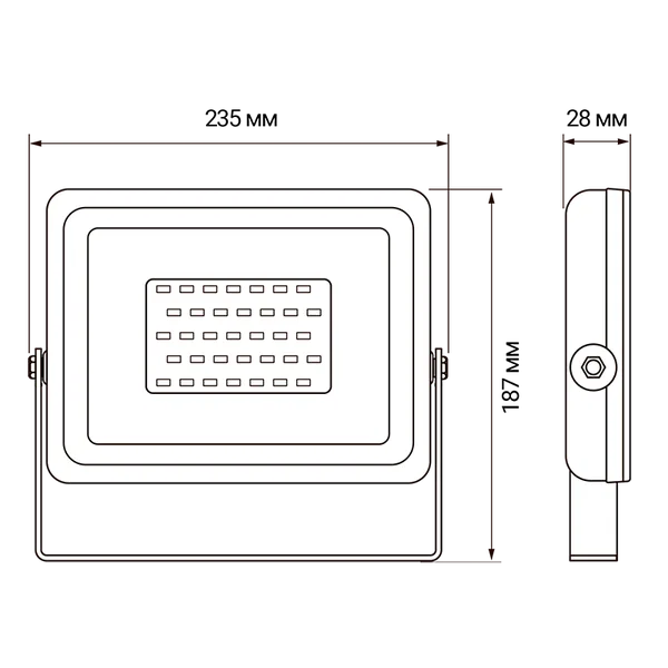 Прожектор светодиодный ДО-30w RGB IP65 белый корпус Jazzway — фото 2