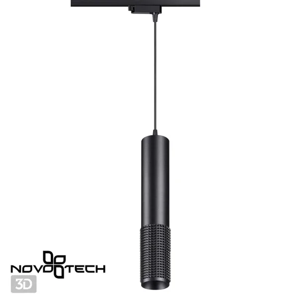 Св-к трековый однофазный,провод 1м IP20 GU10 50W 220V MAIS черный NOVOTECH — фото 3