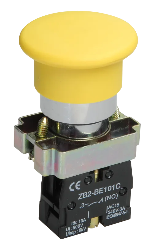 Кнопка управления LAY5-BC51 "Грибок" 1з желтая IEK