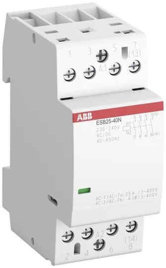Контактор модульный  ESB25-40N-06  (25А АС-1 4НО) катушка 230В AC/DC ABB