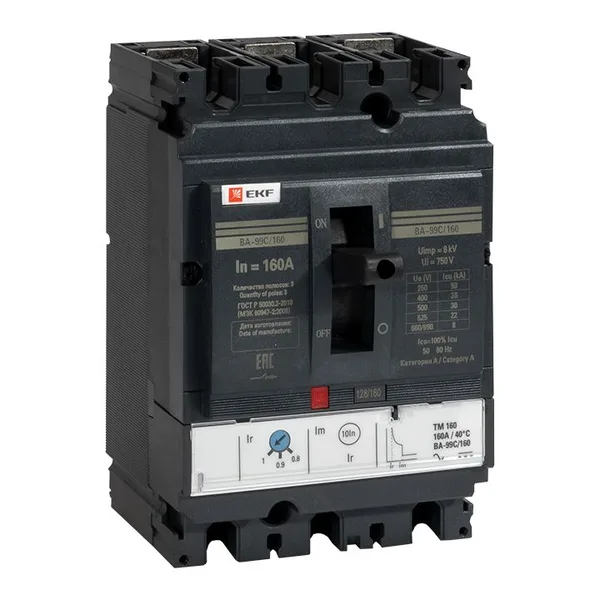 Выключатель автоматический ВА-99C (Compact NS) 160/25А 3П 36кА EKF PROxima