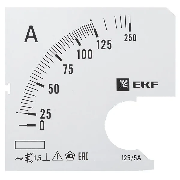 Шкала сменная для A721 125/5А-1,5 PROxima EKF