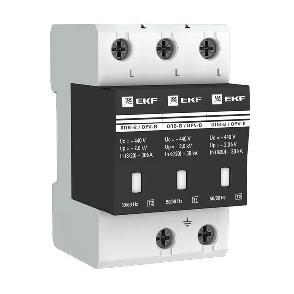 Ограничитель импульсных напряжений ОПВ-B 3П In 30кА 400В с сигн. EKF PROxima