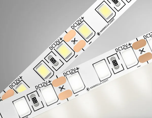 Светодиодная лента GS1102 2835 120Led/ 9.6W m/ 12V IP20 4500K/ 5000*8*1.2mm/ кратность резки 25mm (2 конт.) Ambrella Light