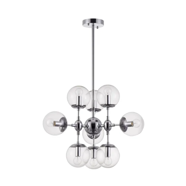Подвесной светильник 9*E14 60Вт Хром IP20 Richard FR5596PL-09CH Freya
