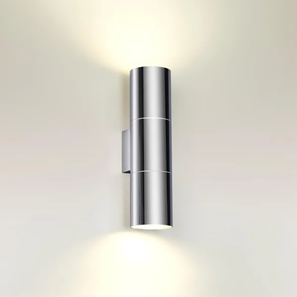 Настенный св-к IP44 LED E27 max 2*7W BAZEL хром/металл B ODEON LIGHT — фото 5