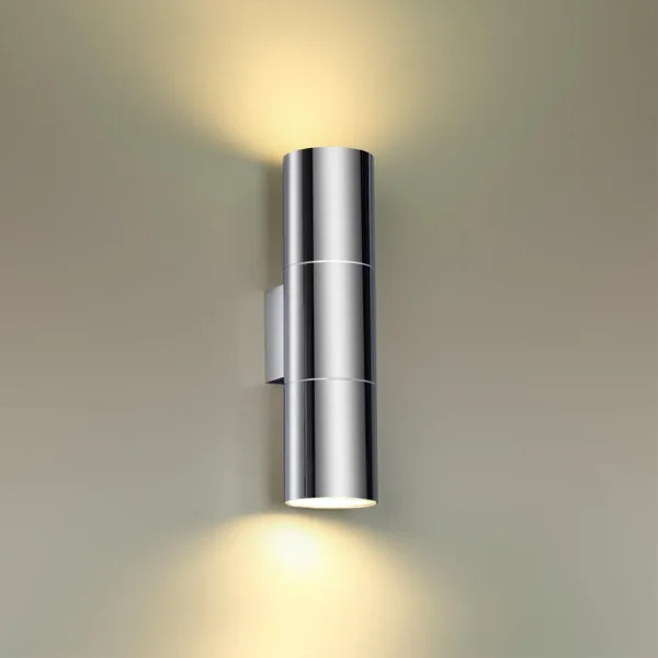 Настенный св-к IP44 LED E27 max 2*7W BAZEL хром/металл B ODEON LIGHT — фото 3