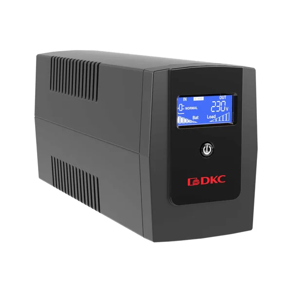 Линейно-интерактивный ИБП ДКС серии Info LCD, 600 ВА/360 Вт, 1/1, 3xIEC C13, USB + RJ45, LCD, 1x7Aч DKC — фото 2