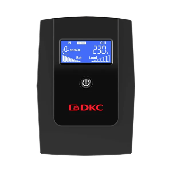 Линейно-интерактивный ИБП ДКС серии Info LCD, 600 ВА/360 Вт, 1/1, 3xIEC C13, USB + RJ45, LCD, 1x7Aч DKC — фото 3