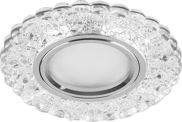 Светильник встраиваемый с белой LED подсветкой Feron CD939 потолочный MR16 G5.3 прозрачный