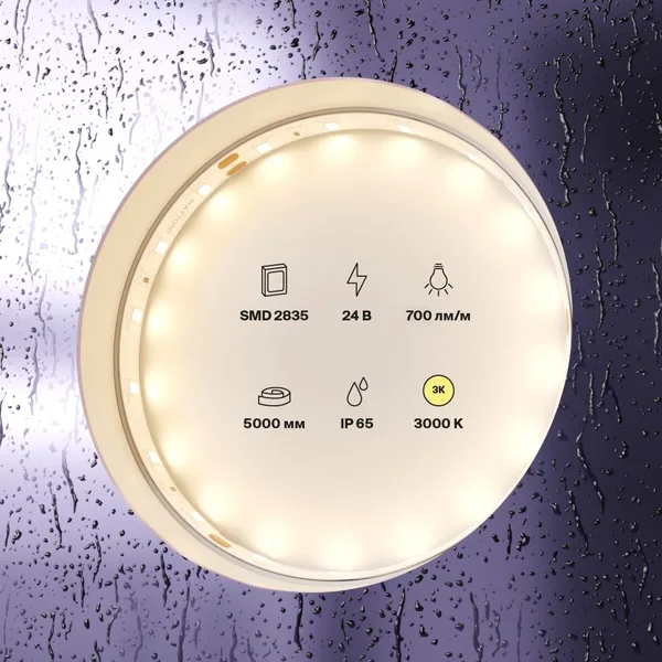 Лента светодиодная 24В 2835 7,2Вт/м 60LED/м 3000K 5м IP65 Technical Maytoni — фото 2