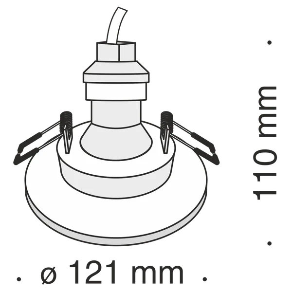 Встраиваемый светильник 1*GU10 35Вт Белый IP20 Gyps Modern DL004-1-01-W Technical Maytoni — фото 4