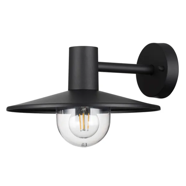 Ландшафтный настенный св-к E27 1*40W IP44 FURCADIA черный/стекло ODEON LIGHT