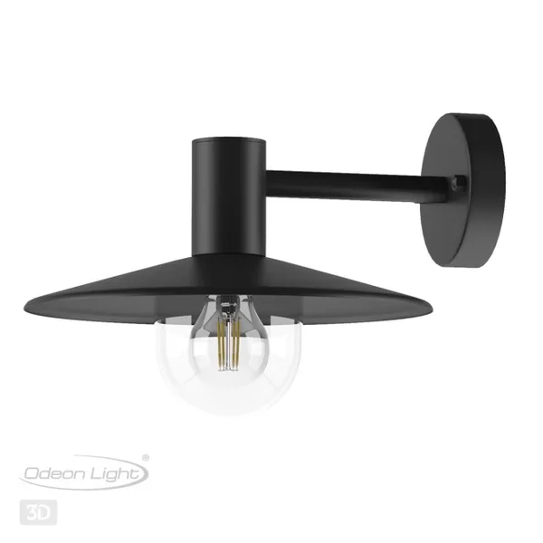 Ландшафтный настенный св-к E27 1*40W IP44 FURCADIA черный/стекло ODEON LIGHT — фото 4