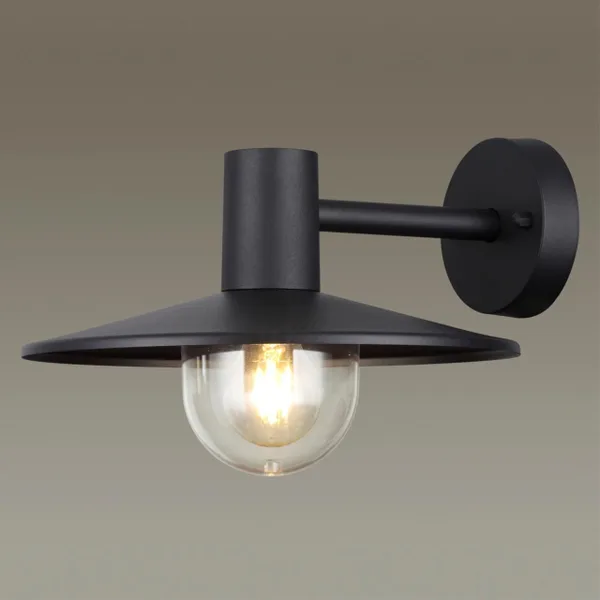 Ландшафтный настенный св-к E27 1*40W IP44 FURCADIA черный/стекло ODEON LIGHT — фото 3
