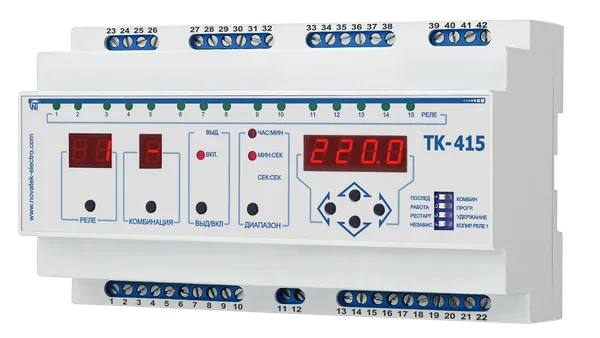 Таймер последовательно-комбинационный TK-415 Новатек-Электро