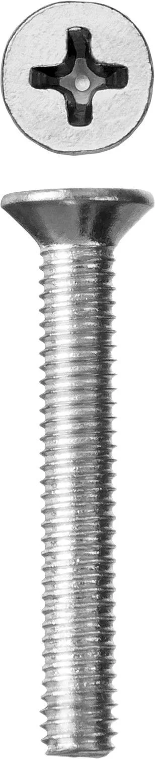 Винт DIN 965, M6 x 40 мм, 6 шт, кл. пр. 4.8, оцинкованный, ЗУБР