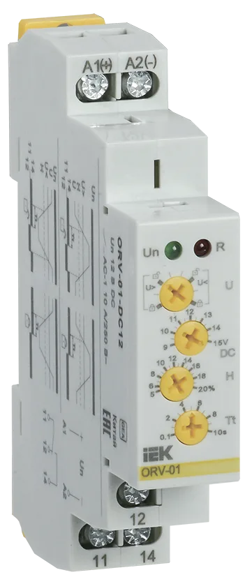 Реле контроля напряжения ORV 1 фаза 12В DC IEK