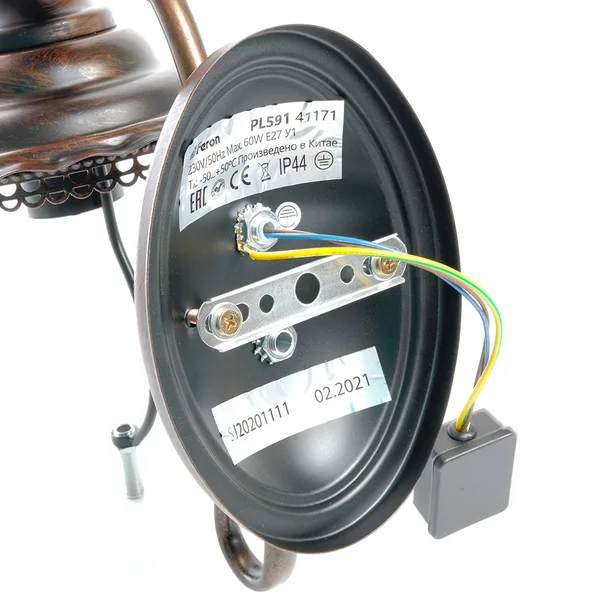Светильник садово-парковый Feron PL591 на стену вниз 60W 230V E27, коричневый — фото 7