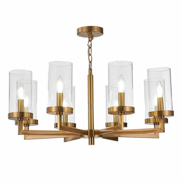 Люстра подвесная Латунь/Прозрачный E14 8*40Вт SL1171.303.08 ST LUCE