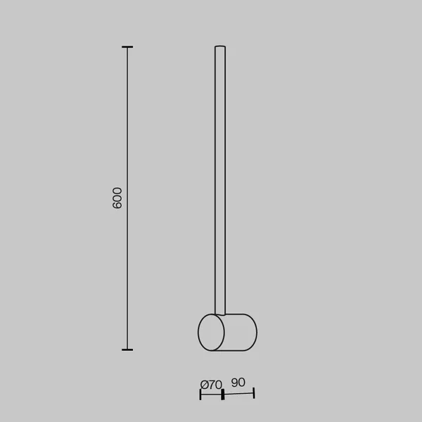 Настенный светильник (бра) LED 7Вт Черный IP20 Light stick MOD237WL-L6B3K Maytoni — фото 4