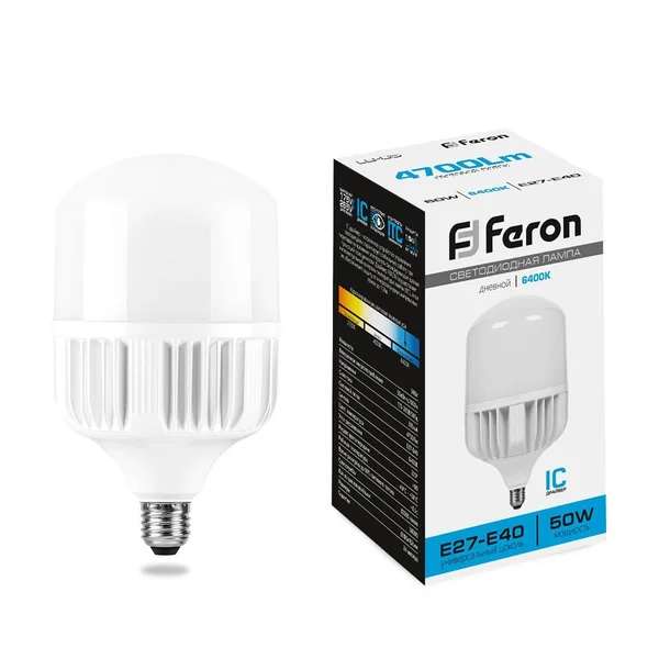 Лампа светодиодная Feron LB-65 E27-E40 50W 6400K — фото 2