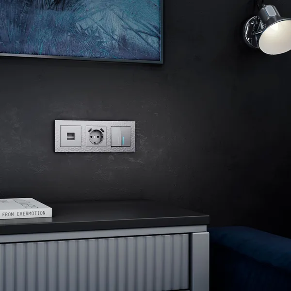 Hammer Рамка на 3 поста (серебряный) Werkel — фото 3