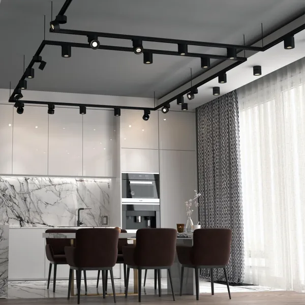 Св-к трековый IP20 LED 15W 4000K 1300Лм 100-265V черный GRODA NOVOTECH — фото 2